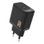 Dudao A27 25W GaN USB-C sieninis įkroviklis - juodas