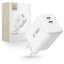 Tech-Protect NC45W-GAN 2-PORT PD45W įkroviklis - baltas -- Cell phone chargers