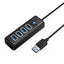 Sujungimo dėžė Orico PW4U-U3 USB-A / 4x USB-A 3.0 - juoda -- USB Hubs