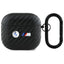 BMW AirPods 4 dėklas Carbon Double Metal Logo – juodas
