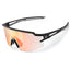 Rockbros Dviračio akiniai Fotochromniniai UV apsaugos su korekcine įdėkle Oranžiniai lęšiai - Juodi -- Cycling Eyewear