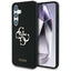 Guess Silicone Big 4G Logo Bottom Script dėklas, skirtas Samsung Galaxy S25 - juodas