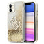 Guess 4G Liquid Glitter dėklas iPhone 11/XR – auksinis -- iPhone 11