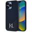 Karl Lagerfeld Silicone Shadow Metal Initial MagSafe Dėklas, skirtas iPhone 15 Pro Max Black