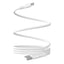 Puro Magnetic 10W magnetinis laidas USB-A - USB-C 1m - baltas
