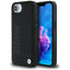 BMW Leather Hot Stamp dėklas iPhone 16e – juodas