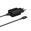 Samsung 25W EP-TA800EBE USB-C sieninis įkroviklis su Samsung EP-DA705BBE USB-C / USB-C laidu (Replacement Pack) - juodas