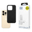 3mk Hardy Apple Silky Leather MagCase, skirtas Apple iPhone 14 Pro – juodas