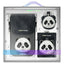 Nimmy Panda 3in1 rinkinys – krepšelis, piniginė, lokatoriaus dėklas (juodas) -- Cell phone cases and covers