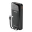 Dudao Išorinė baterija K15Pro 20000mAh 22.5W PD USB-C / USB-A / integruoti Lightning ir USB-C laidai - juodas