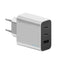 Cuktech 65W GaN 2xUSB-C 1xUSB-A sieninis įkroviklis - pilkas -- Cell phone chargers