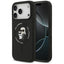 Karl Lagerfeld silikoninis Karl&Choupette žiedas MagSafe Dėklas, skirtas iPhone 17 Pro Max - Black -- iPhone 17 Pro Max