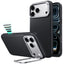 Dėklas ESR Leather Kickstand MagSafe iPhone 17 Pro / 18 Pro, juodas -- iPhone 17 Pro, iPhone 18 Pro