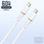 Dudao Laidas L25C USB-C - USB-C Silicone 60W 1m baltas