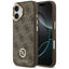 Guess 4G Strass Logo MagSafe dėklas iPhone 17 - rudas