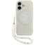 Guess IML Flowers Electro Pearl Strap MagSafe dėklas iPhone 17 - Baltas -- iPhone 17