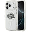 Karl Lagerfeld IML Glitter Karl & Choupette Sketch Logo MagSafe Dėklas iPhone 17 Pro - Skaidrus -- iPhone 17 Pro