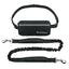 Wozinsky WPST-01 šoninis dirželis su kišene ir elastine pavadėle bėgimui su šuniu - juodas -- Cycling Accessories