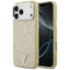 Guess Glitter Triangle Logo MagSafe dėklas iPhone 17 Pro Max - Auksinis -- iPhone 17 Pro Max