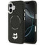 Karl Lagerfeld Choupette Pin MagSafe dėklas telefonui iPhone 17 - juodas -- iPhone 17