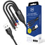 3mk Hyper Laidas N-SERIES 3 in 1 USB-A / Lightning / Micro 1.2m 9V/2A 18W - juodas