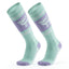 Qunature 037202 slidinėjimo kojinės dydis 43-48 (L/XL) - violetinė-žalia -- Cycling Socks