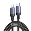 Ugreen USB-C į USB-C PD laidas 240W 2m – Juodas -- Cell phone cables