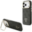 Guess 4G PU Triangle Logo & Stand Camera Magsafe dėklas iPhone 17 Pro - Juodas -- iPhone 17 Pro