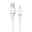 Dudao L25L USB-A - Lightning laidas 1m 30W su minkštu silikoniniu pynimu - baltas