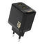 Dudao sieninis įkroviklis A28PEU PD 45W GaN 2xUSB - juodas -- Cell phone chargers