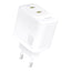 Dudao sieninis įkroviklis A28PEU PD 45W GaN 2xUSB - baltas