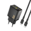 Dudao sieninis įkroviklis A27MaxCEU PD QC 35W USB-A USB-C su USB-C laidu - juodas