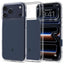 Spigen Thin Fit MagSafe dėklas iPhone 17 Pro – skaidrus mėlynas