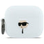 Karl Lagerfeld silikoninis Karl Head 3D dėklas, skirtas AirPods Pro 3 - baltas