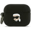 Karl Lagerfeld silikoninis 3D dėklas AirPods Pro 3 – juodas