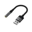 Acefast J13 USB-A į 3,5 mm mini jack adapteris - juodas -- Audio Adapters