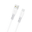 Dudao Laidas L25ST USB-A - USB-C 5A 1 m su minkštu silikoniniu pynimu - baltas