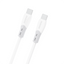 Dudao Laidas L25SC USB-C - USB-C 60W 1m su minkštu silikoniniu pynimu - baltas