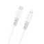 Dudao Laidas L25SX USB-C - Lightning 30W 1m su minkštu silikoniniu pynimu - baltas