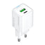 Wozinsky WWC-35W GaN USB-A + USB-C sieninis įkroviklis - baltas -- Cell phone chargers