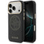 Guess Perforuotas 4G MagSafe dėklas, skirtas iPhone 17 Pro Max - black