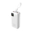 Wozinsky W8-W 30000mAh 30W powerbankas 2x USB-A ir USB-C su žibintu - Baltas -- Powerbanks