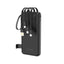 Wozinsky W11-B 10000mAh 10W Powerbank su integruotais kabeliais ir žibintuvėliu - Juoda -- Powerbanks
