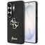 Guess Fiksuotas Glitter Big 4G Metalinis Logo dėklas, skirtas Samsung Galaxy S26 Ultra - black