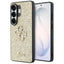 Guess Fiksuotas Glitter Big 4G Metalinis Logo dėklas, skirtas Samsung Galaxy S26 Ultra - gold