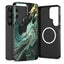 Tech-Protect Lamano MagSafe Case, skirta Samsung Galaxy S26 Ultra - Black and Green -- Samsung Galaxy S26 Ultra