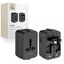 Tech-Protect TA300 kelioninis adapteris EU / UK / AU - juodas -- USB Adapters