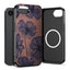 Tech-Protect Lamano MagSafe dėklas, skirtas iPhone 16e / 17e - brown-purple -- iPhone 16e / iPhone 17e