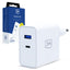 3mk FlowPower 45W 1A1C PD3.0 QC4+ sieninis įkroviklis - Balta -- Cell phone chargers