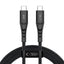 Tech-Protect Ultraboost UB11T USB-C / USB-C PD 100W / QC3.0 Kabelis 200 cm - Juodas -- Cell phone cables